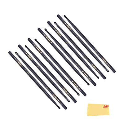 Zildjian 5B Nylon Black Drumsticks - 6 Pack