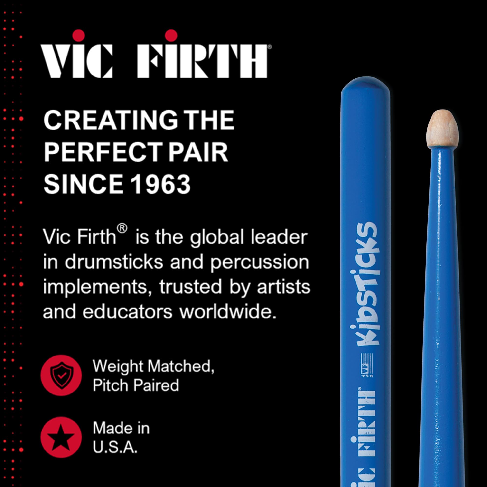 Vic Firth American Classic Blue Kidsticks
