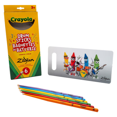 Zildjian ZKIDS Crayola Kids Drumsticks - 4 Pack w/ Practice Pad