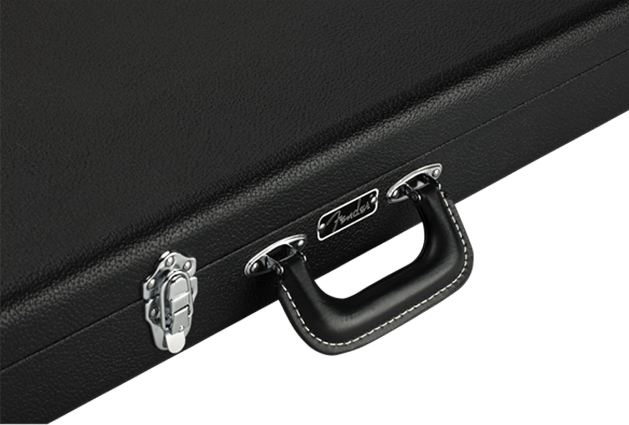 Fender Classic Series Wood Case for Jazzmaster/Jaguar - Black w/ Guitar Strap