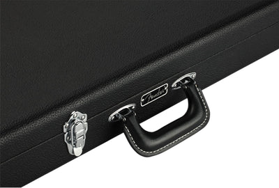 Fender Classic Series Wood Case for Jazzmaster/Jaguar - Black w/ Guitar Strap