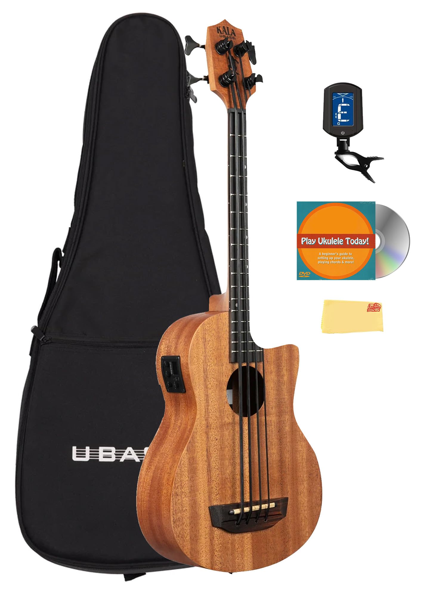 Kala U-BASS-NOMAD-FS Nomad Mahogany U-Bass Acoustic-Electric Ukulele Bass w/ Gig Bag