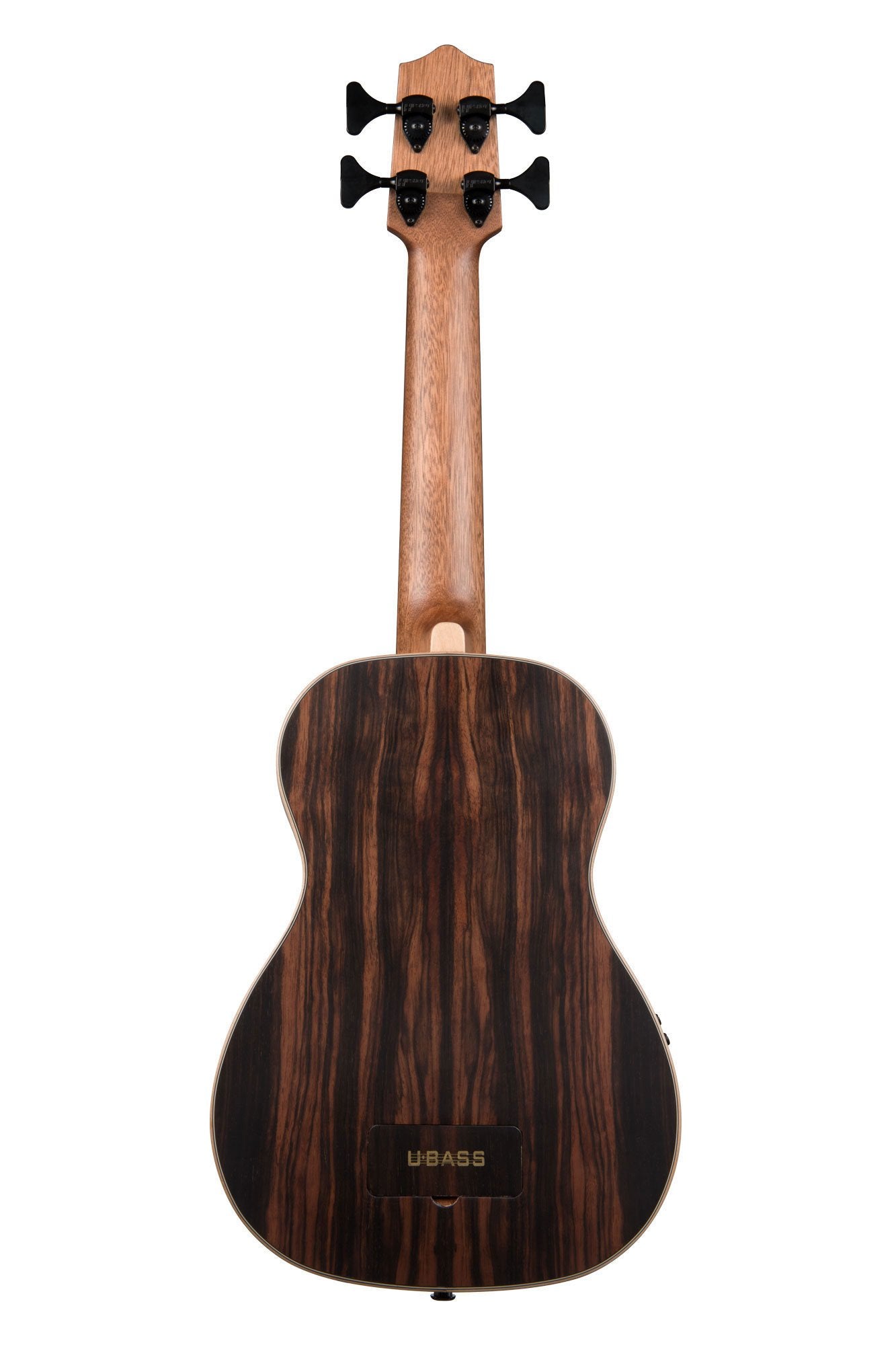 Kala U-Bass-EBY-FL Striped Ebony Fretless Acoustic-Electric U-Bass Ukulele w/ Gig Bag