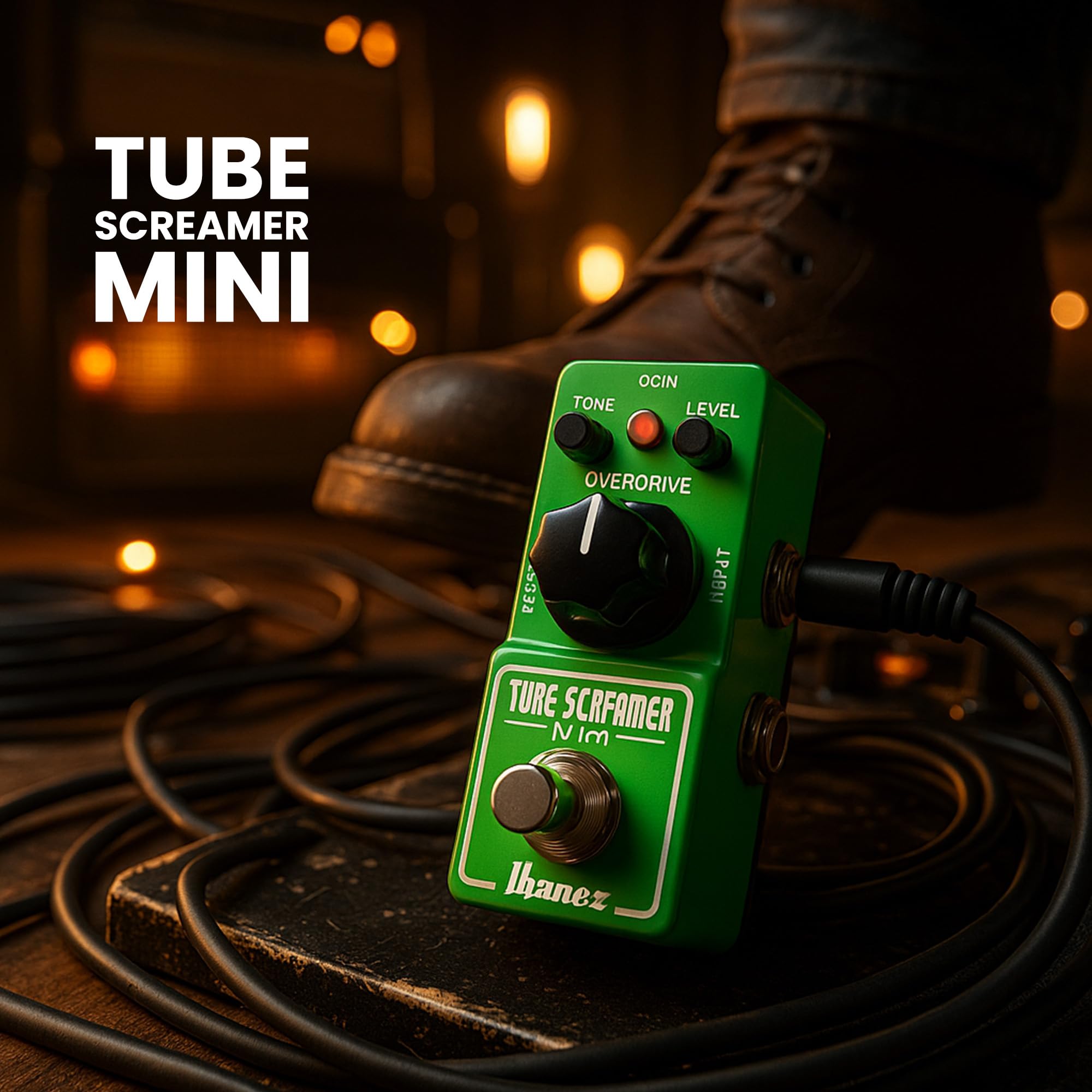 Ibanez TSMINI Mini Tube Screamer Overdrive Pedal w/ Instrument Cable