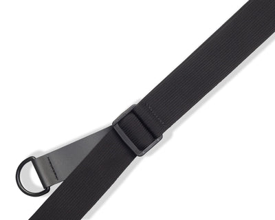 Levy's Leathers 3-Inch Ergonomic Garment Leather Guitar Strap with Suede Backing and Padding - Black