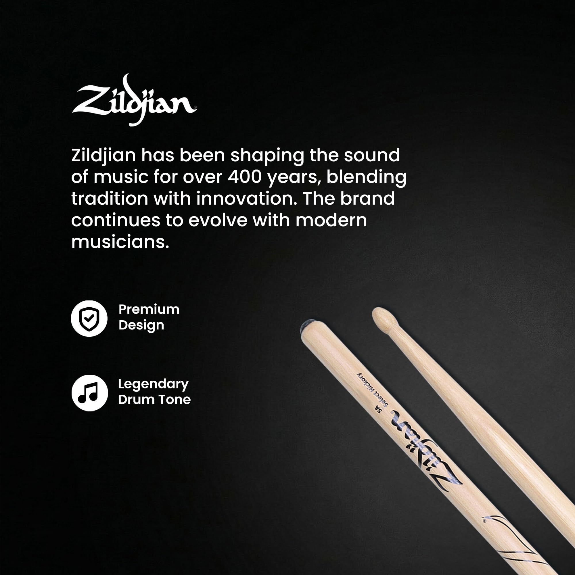 Zildjian 5A Wood Drumsticks - 6 Pack