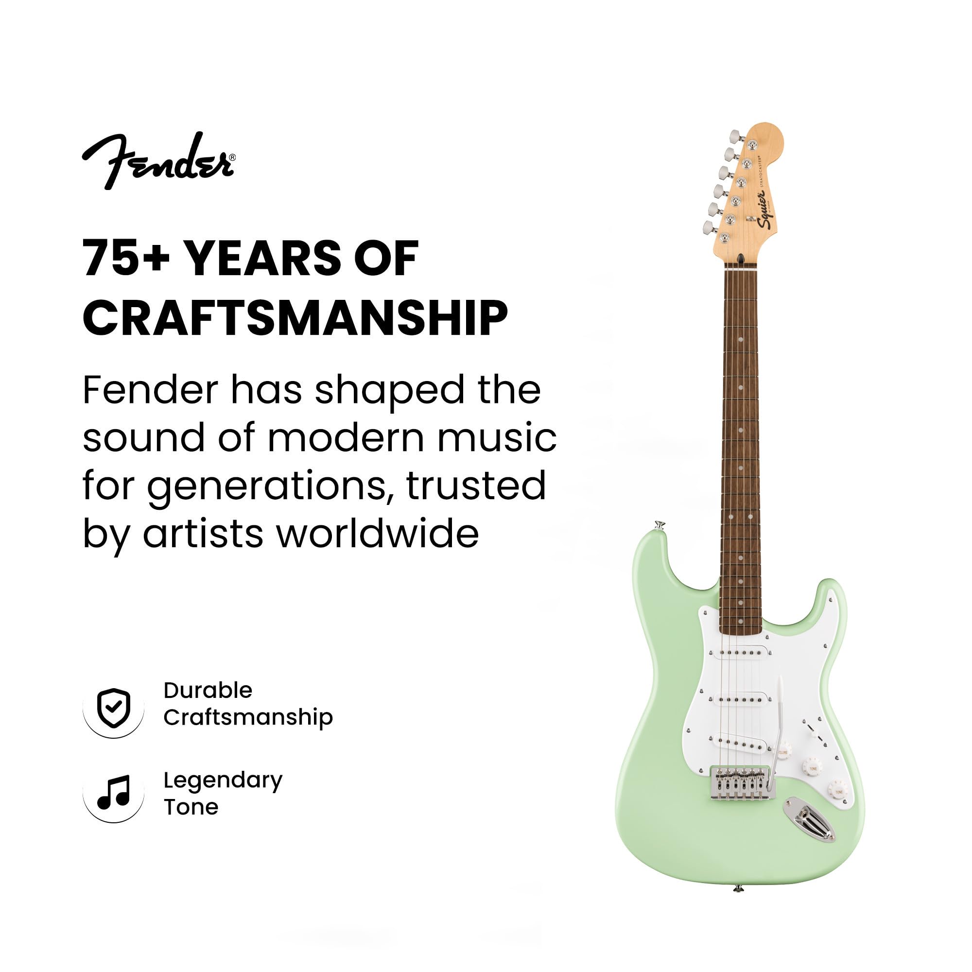 Fender Squier Sonic Stratocaster - Surf Green w/ Frontman 10G Amplifier