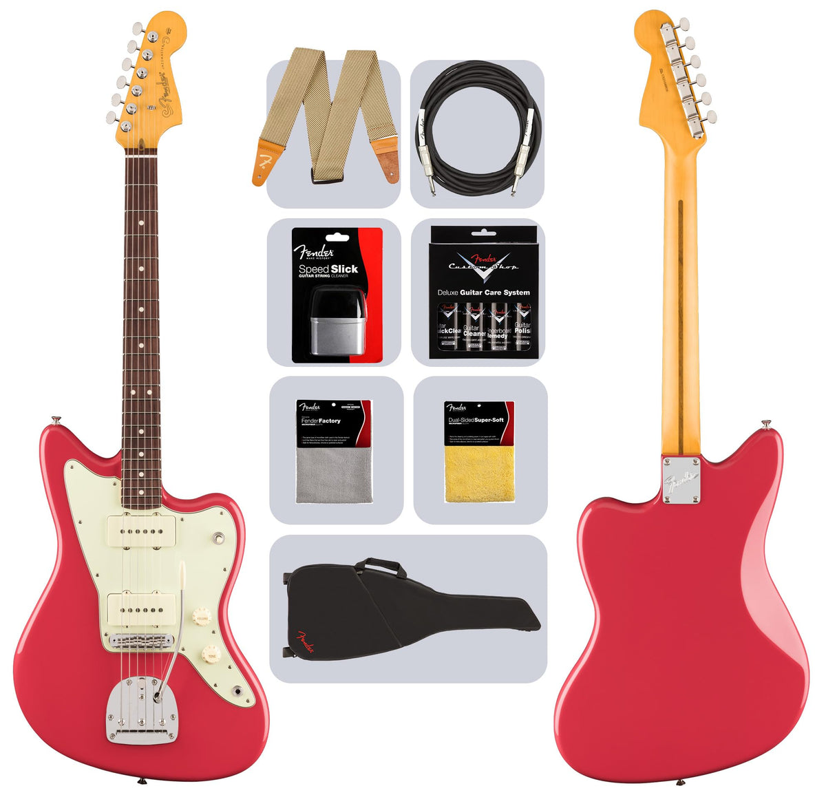 Fender American Professional Classic Jazzmaster - Faded Dakota Red w/ Cleaning Kit
