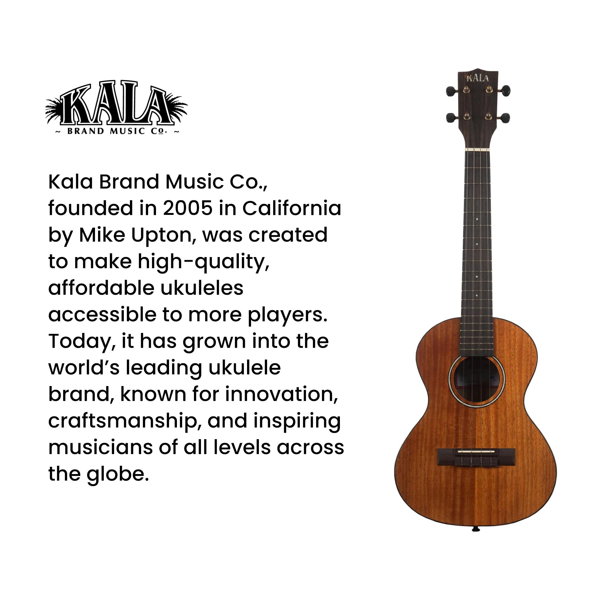 Kala KA-KOA-T Satin Hawaiian Koa Tenor Ukulele