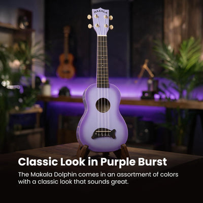 Kala MK-SD Makala Dolphin Soprano Ukulele - Purple Burst
