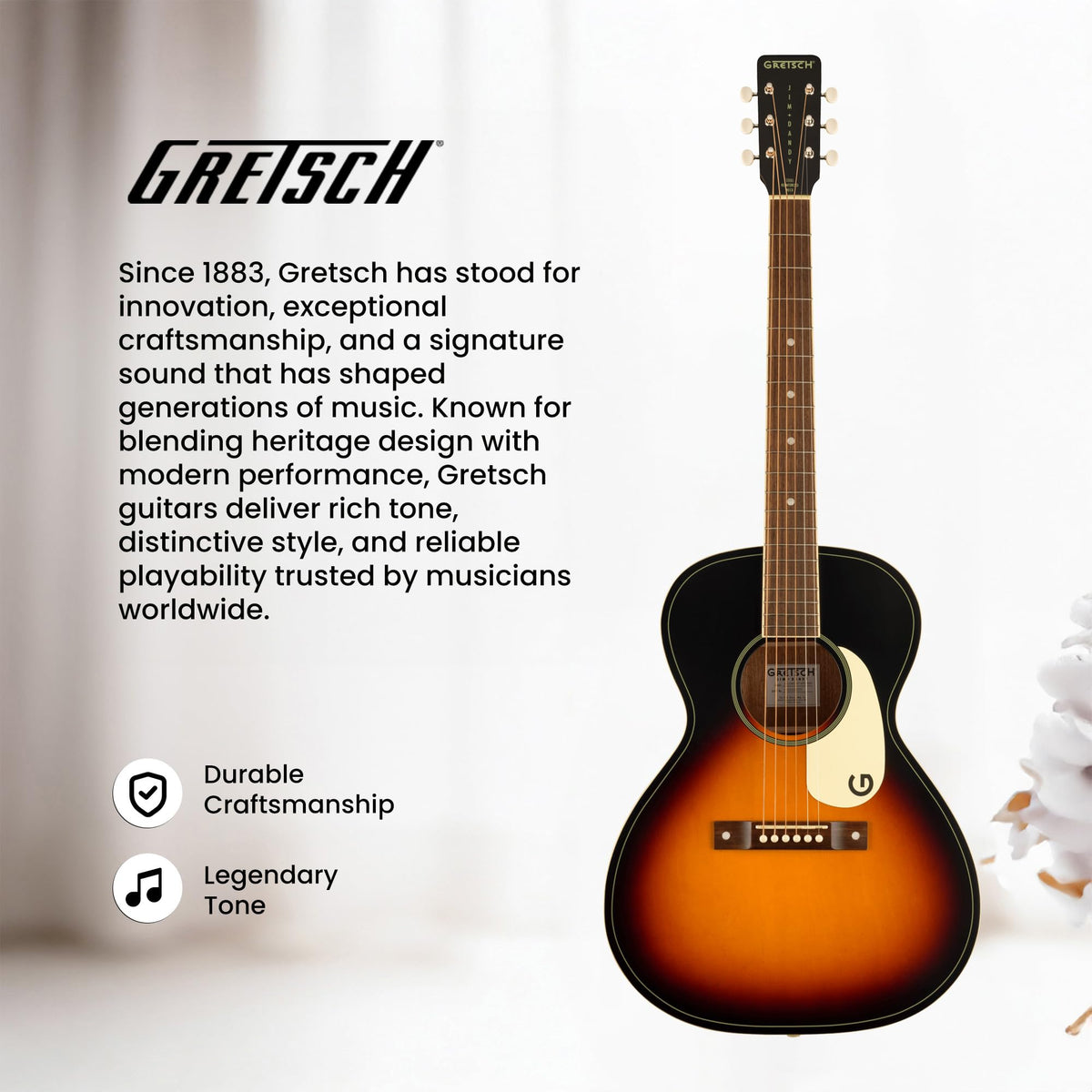 Gretsch Jim Dandy Concert Acoustic Guitar - Rex Burst