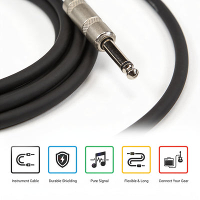 Fender 10-Foot Original Instrument Cable, Straight-Straight, Black - 1 Pack