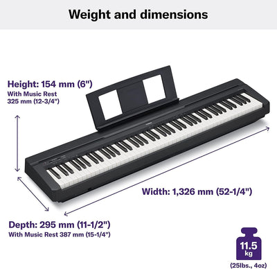 Yamaha P-45 Digital Piano - Black