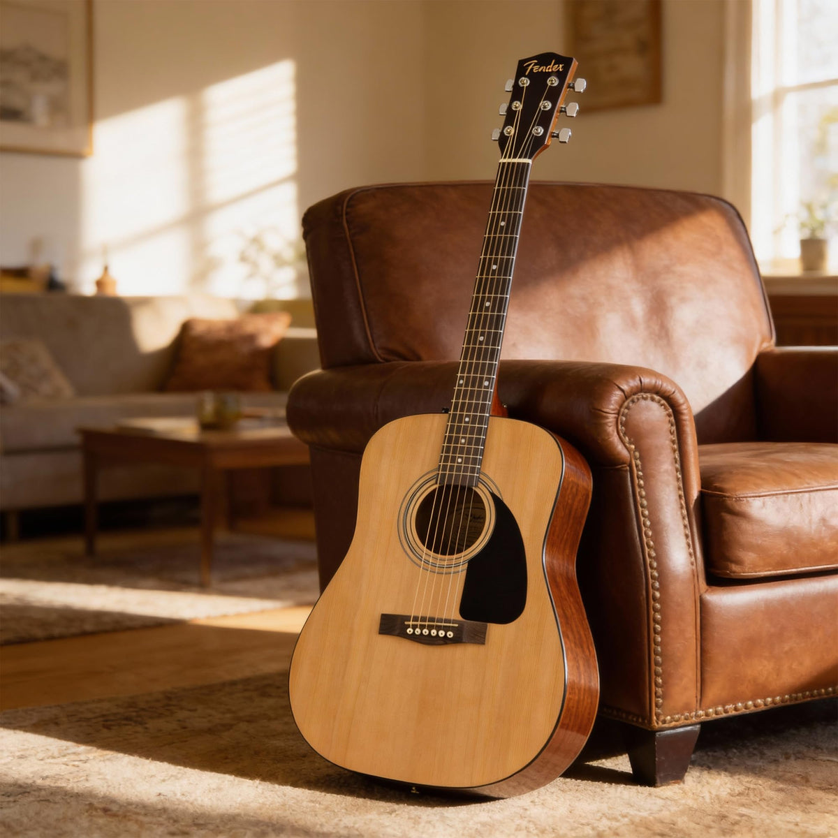 Fender FA-115 Dreadnought Acoustic Guitar - Natural w/ Hard Case