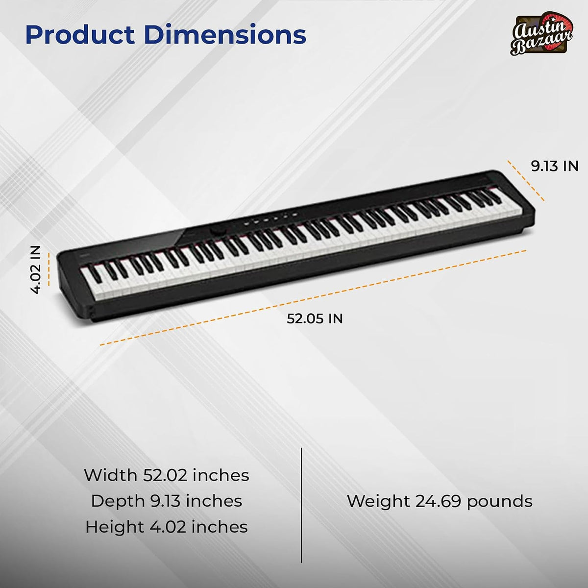 Casio PX-S1100 Privia Slim Digital Piano - Black w/ CS-68 Stand