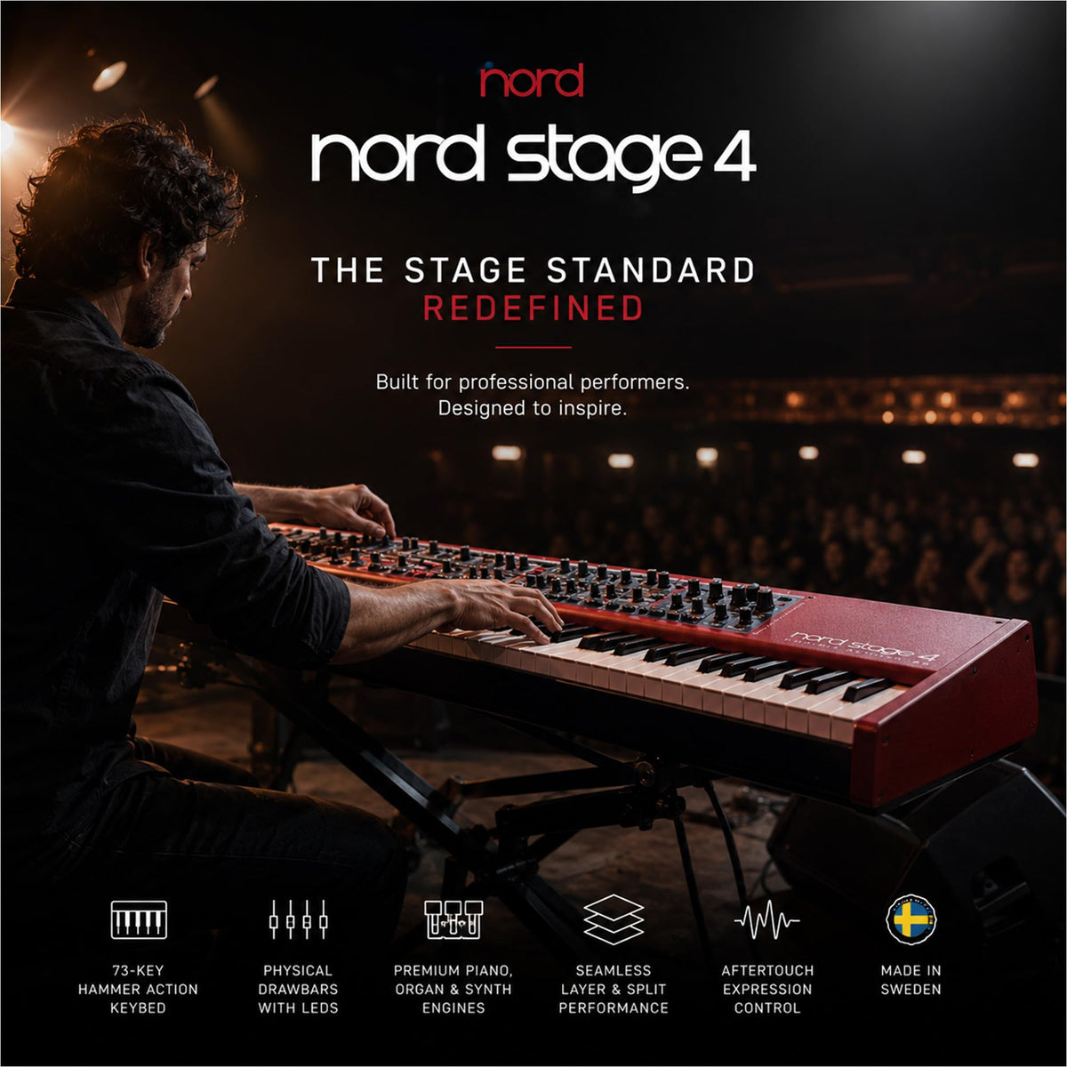Nord Stage 4 HA73 Digital Piano w/ Adjustable Stand