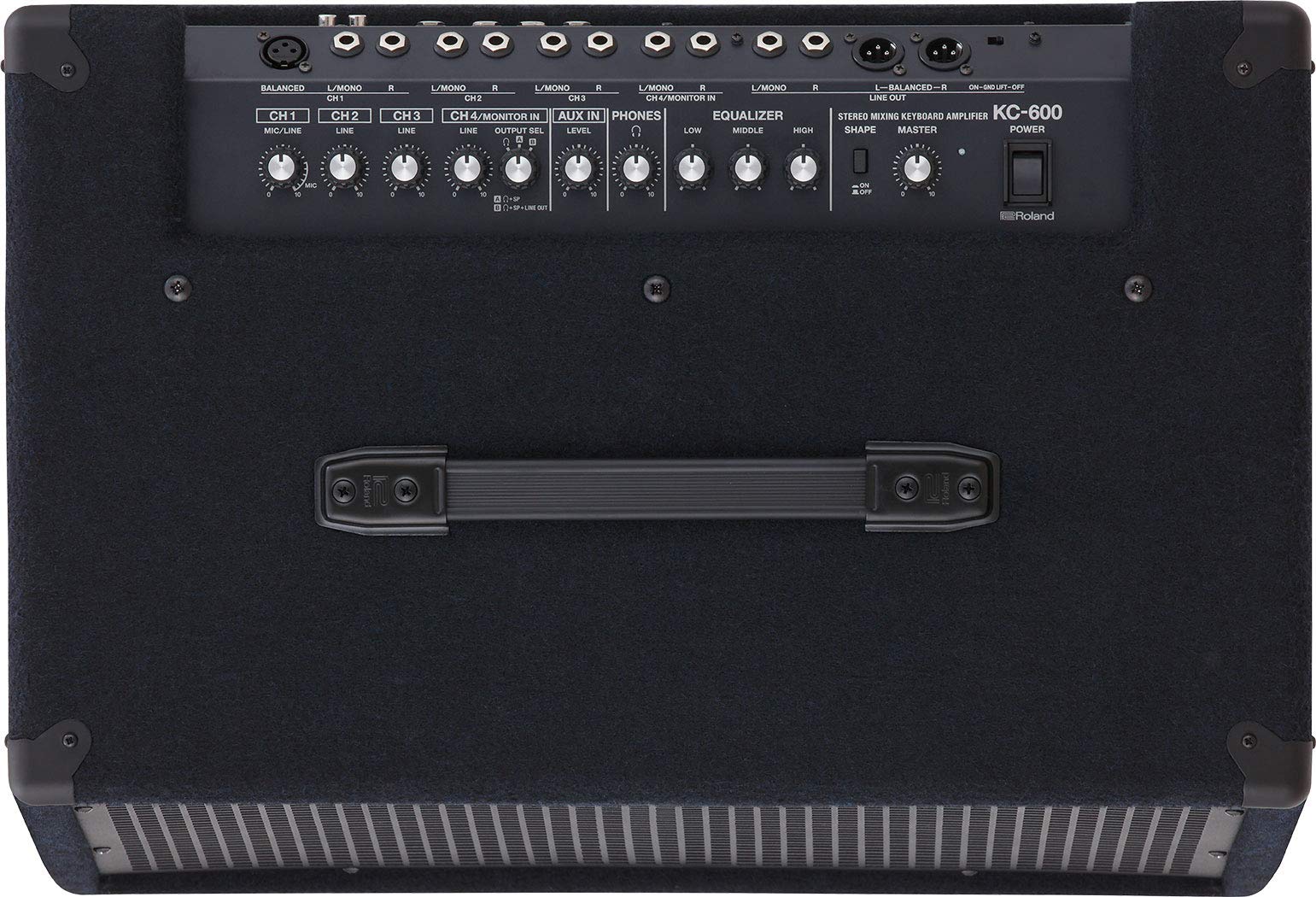 Roland KC-600 200-Watt 4-Channel Stereo Mixing Keyboard Amplifier w/ Instrument Cable