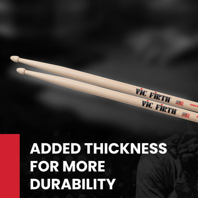 Vic Firth American Classic 5B Drumsticks - 6 Pack w/ Polishing Cloth