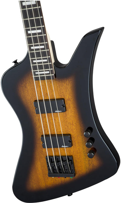 Jackson Kelly Bird JS2 Bass Guitar - Tobacco Burst w/ Instrument Cable