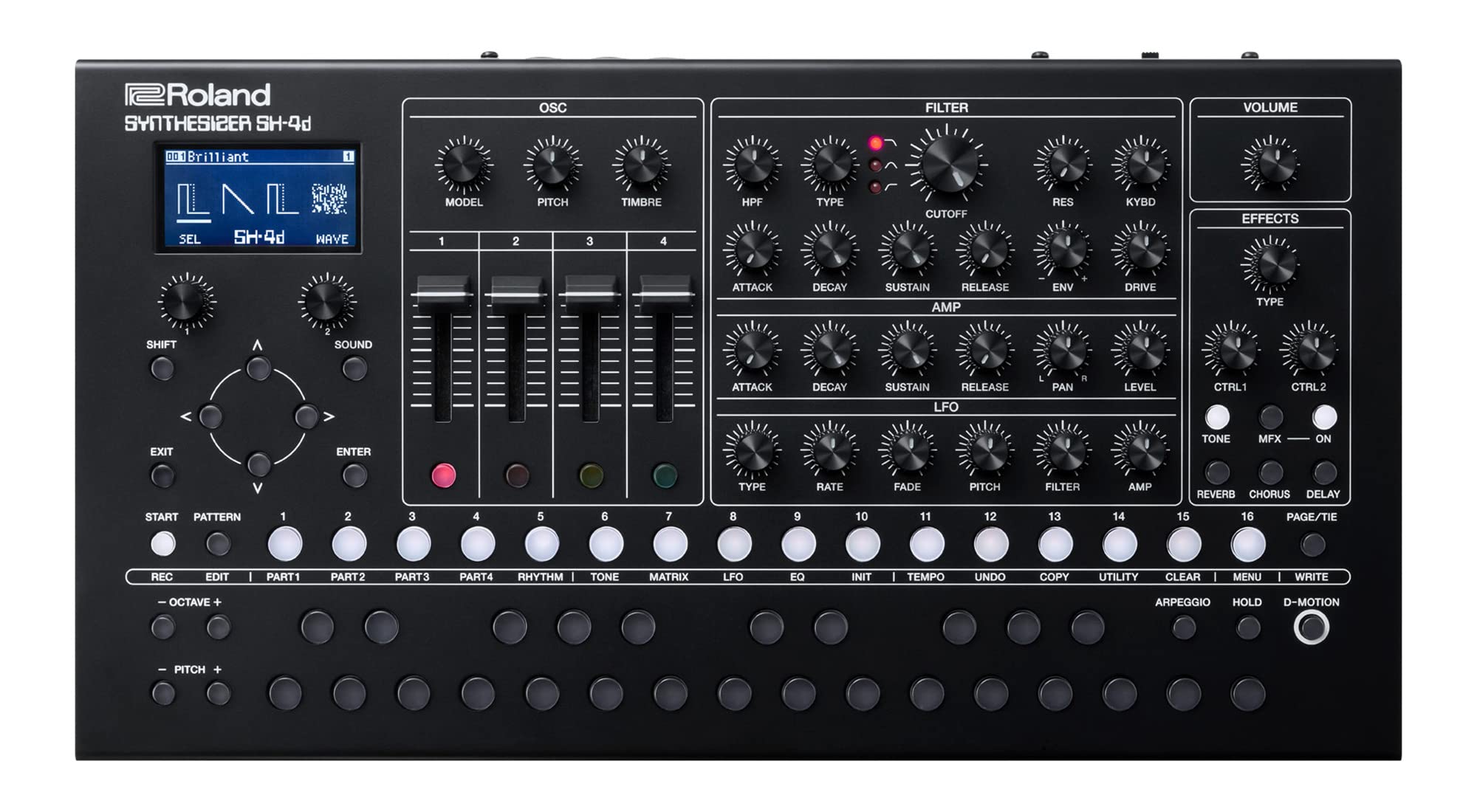 Roland SH-4d Desktop Synthesizer w/ Headphones