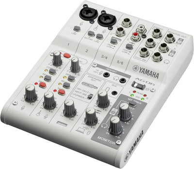 Yamaha AG06MK2 6-Channel Live Streaming Loopback Audio USB Mixer - White