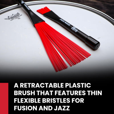 Vic Firth BJR Jazz Rake Brush - Red Plastic