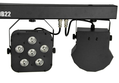 Gearlux 4-in-1 LED Party Bar Derby Light 2 X 6PCS 8-Watt RGBW Bright LEDs and 2 X 2PCS 10-Watt Warm LEDs