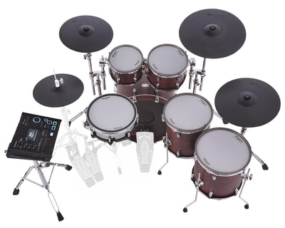 Roland VAD716 V-Drums Acoustic Design Electronic Drum Set - Satin Walnut w/ Drum Throne