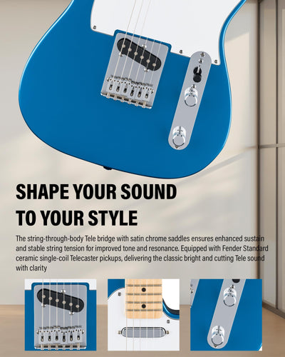 Fender Standard Telecaster - Aqua Marine Metallic w/ Guitar Cleaning Kit