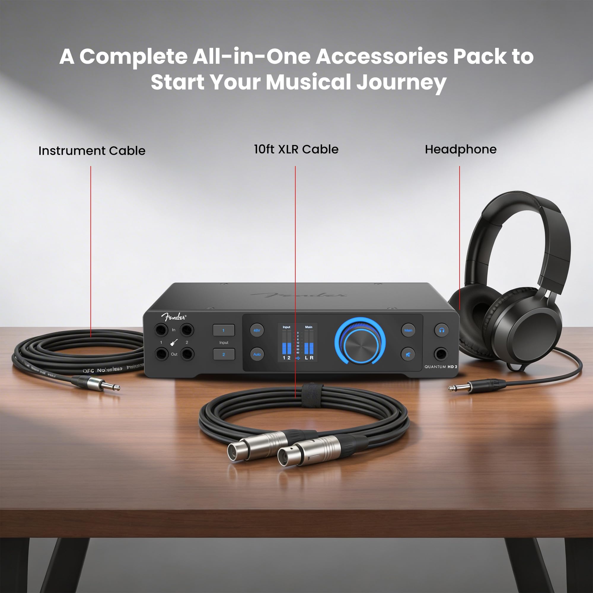 Fender Quantum HD 2 USB-C Audio Interface w/ Headphones