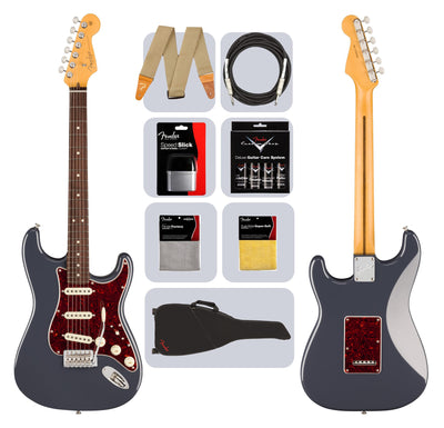 Fender American Professional Classic Stratocaster - Faded Black w/ Cleaning Kit