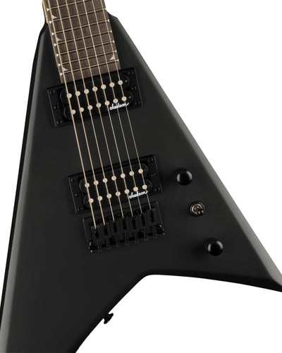 Jackson JS Series Rhoads JS22-7 RR HT 7-String Electric Guitar - Satin Black w/ Instrument Cable