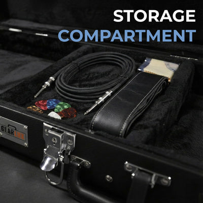 Gearlux Rectangular Electric Guitar Wooden Hard Case - Black