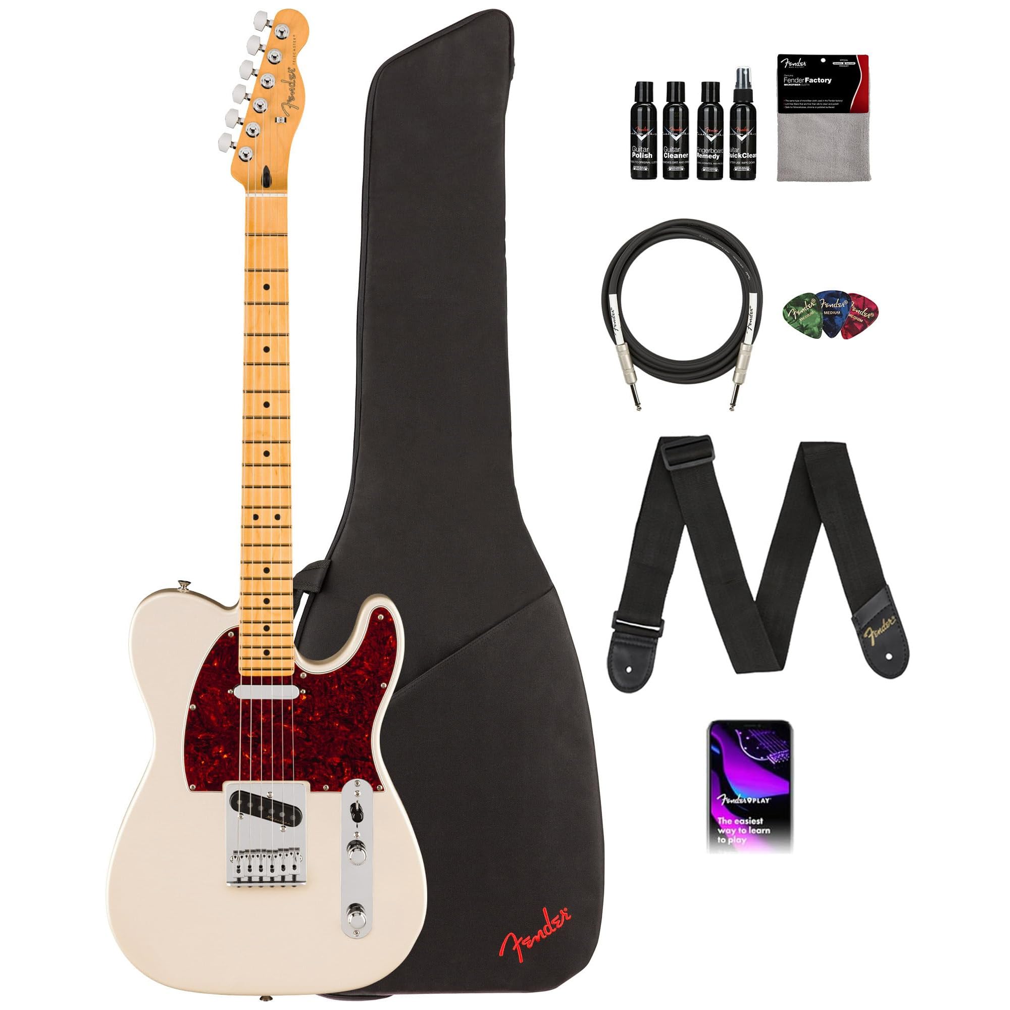 Fender Player II Modified Telecaster - Olympic Pearl w/ Cleaning Kit