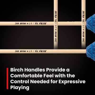 Vic Firth M261 Corpsmaster Ian Grom Keyboard Mallets - Medium Soft, Marimba