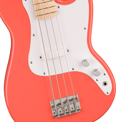 Fender Squier Sonic Bronco Bass - Tahitian Coral w/ Tuner