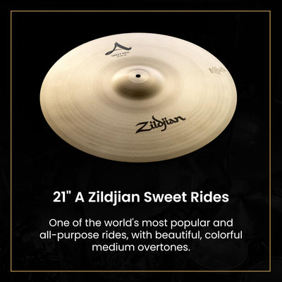 Zildjian A391 A Sweet Ride Cymbal Pack w/ Cymbal Bag