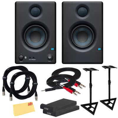 PreSonus Eris E3.5 BT Bluetooth Studio Monitor Pair w/ Monitor Stands