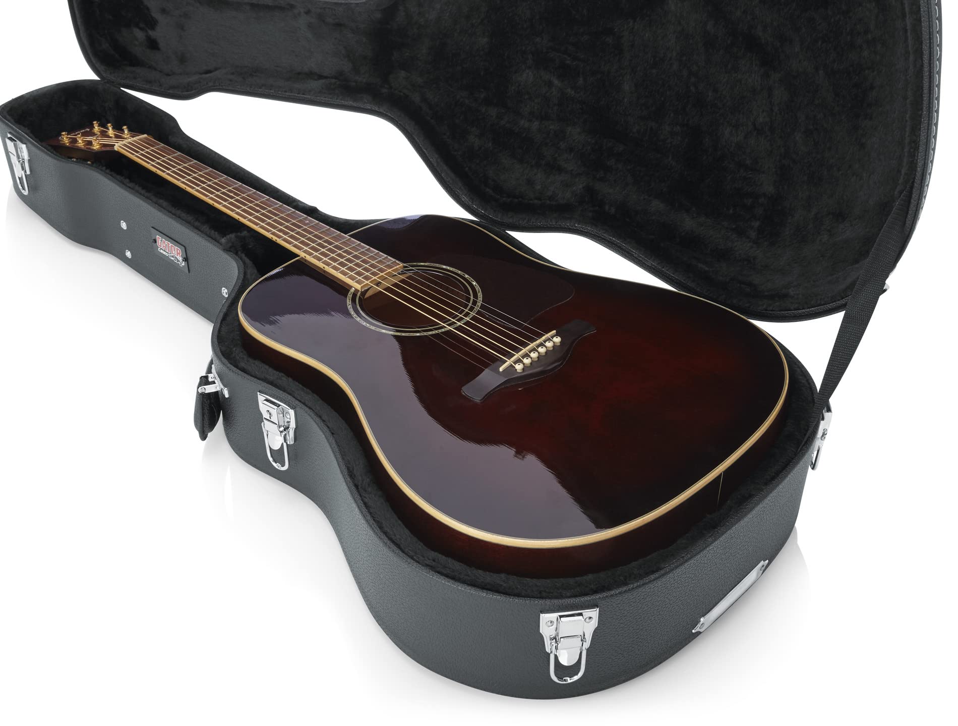 Gator GW-DREAD Deluxe Wood Case for Dreadnought Acoustic Guitars w/ Strap