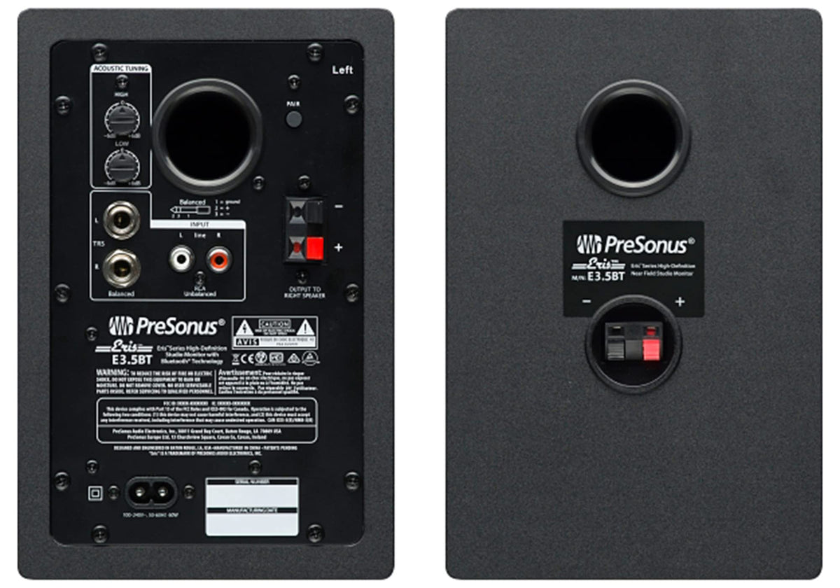 PreSonus Eris E3.5 BT Bluetooth Studio Monitor Pair w/ Cables
