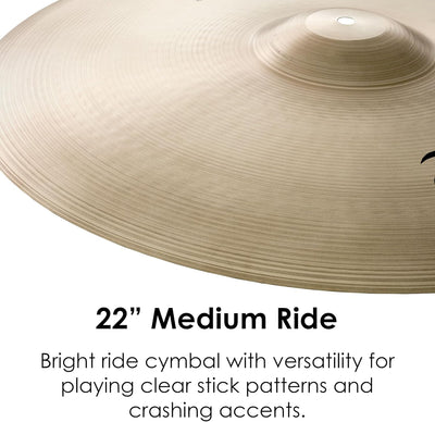 Zildjian A0036 22" A Medium Ride Cymbal