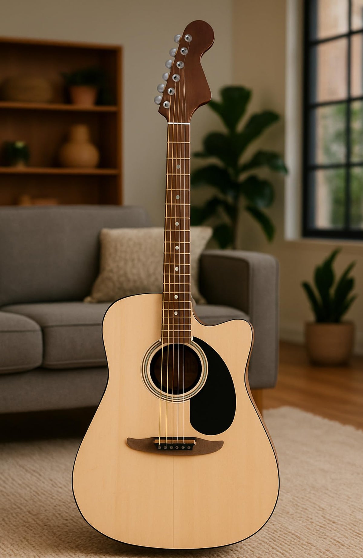 Fender California Standard Redondo CE Dreadnought Acoustic-Electric Guitar - Natural w/ Case