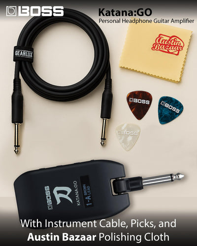 Boss Katana:Go Personal Headphone Guitar Amplifier w/ Instrument Cable