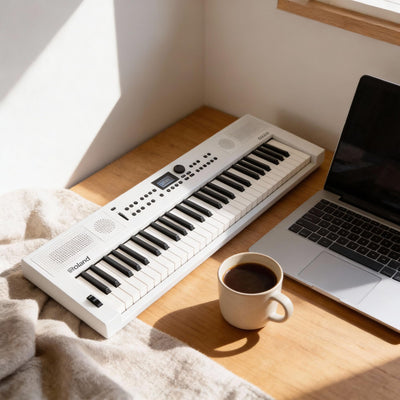 Roland GO:KEYS 5 Music Creation Keyboard - White w/ Adjustable Bench