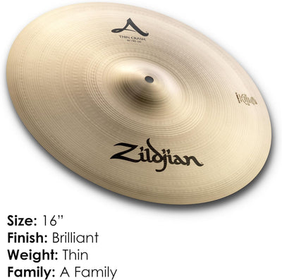 Zildjian A0223 16" A Thin Crash Cymbal