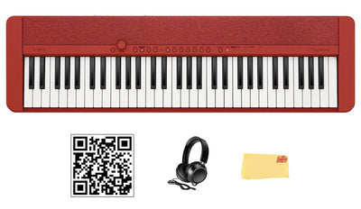 Casio CT-S1 Casiotone 61-Key Keyboard - Red w/ Headphones