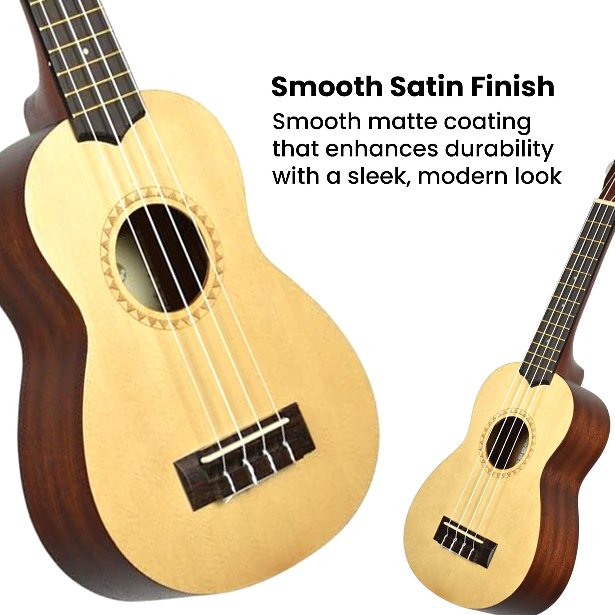 Kala KA-15S-S Satin Spruce Soprano Ukulele w/ Hard Case