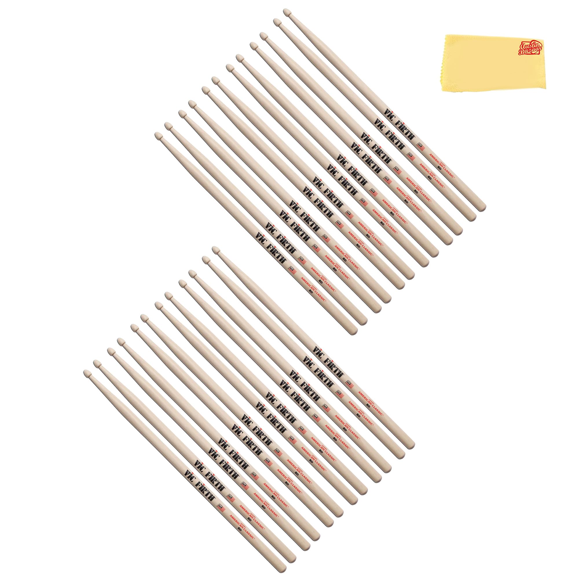 Vic Firth American Classic 8D Drumsticks - 12 Pack