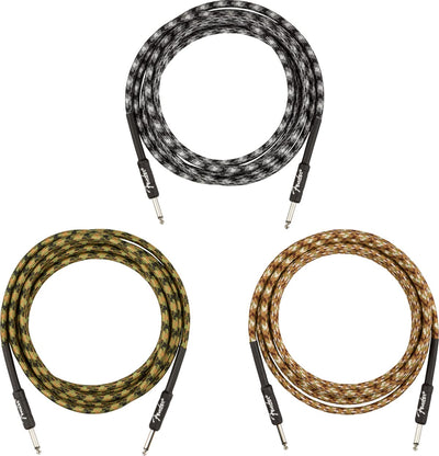 Fender 10-Foot Professional Tweed Instrument Cable, Straight-Straight, Desert Camo - 1 Pack