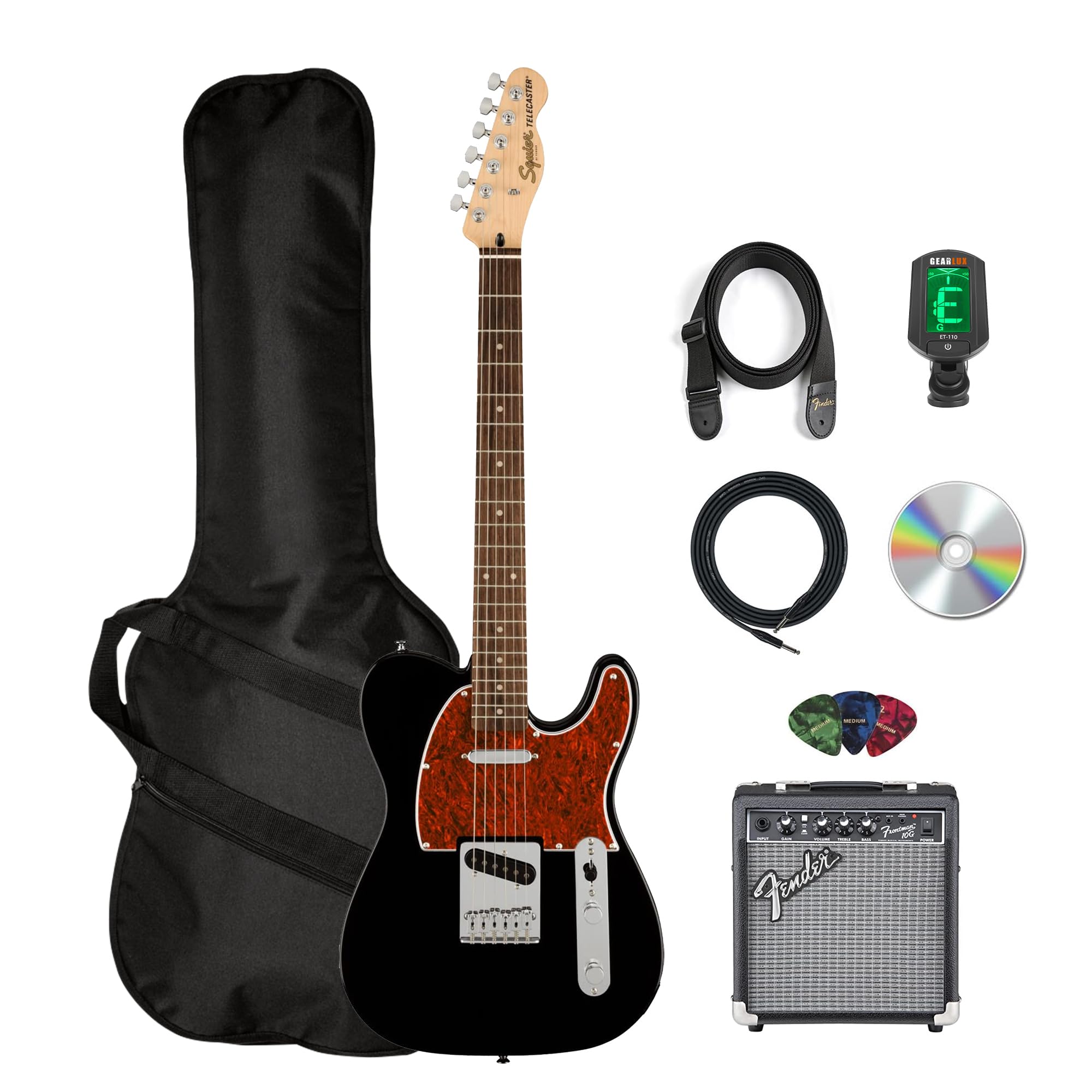 Fender Squier Affinity Telecaster - Black w/ Frontman 10G Amplifier